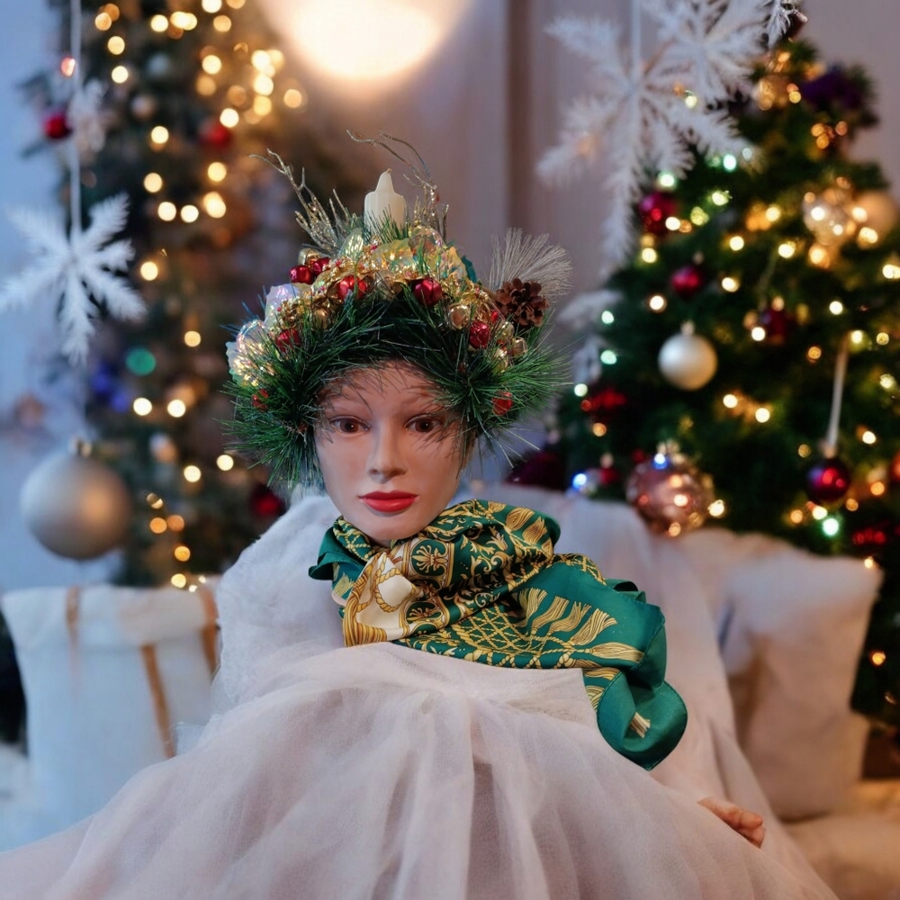 Unique hand crafted Ghost of Christmas past center piece